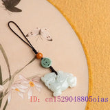 Burmese Jade Pixiu Keychain Phone Charm Keychains Jadeite Emerald