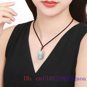 Burmese Jade Pixiu Pendant Necklace Natural Emerald Amulet Gemstone