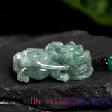 Burmese Jade Pixiu Pendant Green Necklace Jadeite
