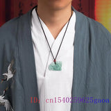 Vintage Burmese Jade Pixiu Pendant Green Emerald Jadeite Necklace