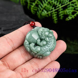 Burmese Jade Pixiu Pendant Gift Emerald Green Jewelry Natural Necklace