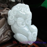 Burmese Jade Pixiu Pendant Jadeite Necklace Men Emerald Jewelry