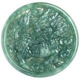 Burmese Jade Qilin Pendant Green Necklace Men