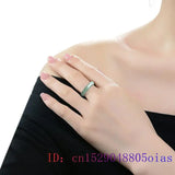 Burmese Jade Rings for Women Emerald Amulets Natural Jewelry Charm Green Jadeite