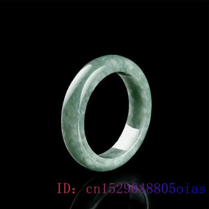 Burmese Jade Rings for Women Emerald Amulets Natural Jewelry Charm Green Jadeite