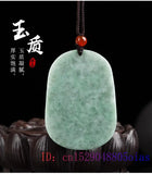 Chinese Natural Green Jade Sheep Pendant Necklace Choker