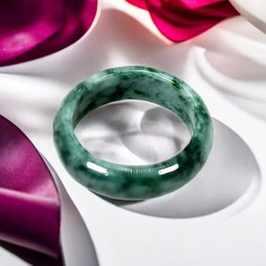 Burmese Jadeite Ring Natural Green Amulets Jewelry Charms Stone Talismans