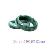 Burmese Jadeite Ring Natural Green Amulets Jewelry Charms Stone Talismans