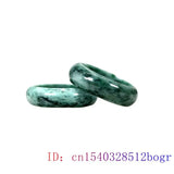 Burmese Jadeite Ring Natural Green Amulets Jewelry Charms Stone Talismans