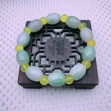 Burmese Natural Jade Bracelet Elastic Rope Emerald Bracelet for Women