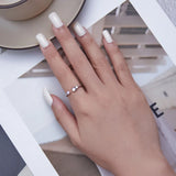 925 Silver Purple Zircon Leaf Open Ring Wedding Gift