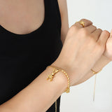 Hot Punk Style Mechanical Rabbit Square Pendant Bracelet for Women