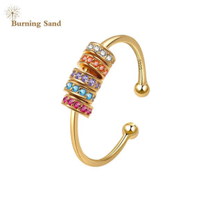 Anxiety Beads Zircon Ring - Women's Style Ring