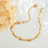 Burning Sand CZ Bracelet Women Tennis Racket Charm Stainless Steel Chain