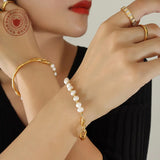 Geometric Titanium Steel Bracelet for Party