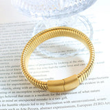 Gold-plated Stripe Bracelet Non Fading Jewelry
