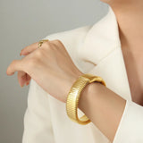 Gold-plated Stripe Bracelet Non Fading Jewelry