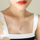 Metal Lock Titanium Steel Necklace Women's Pendant Collar