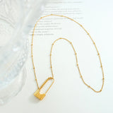Metal Lock Titanium Steel Necklace Women's Pendant Collar