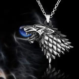 Wolf Head Game Pendant Necklace Men's Metal Animal Pendant