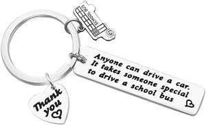 Bus Driver Keychain Appreciation Thank You Gift Retirement Graduation Keychain