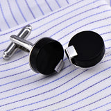French Rhinestone Cufflinks Round Agate Cuff Nails