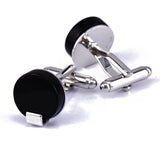 French Rhinestone Cufflinks Round Agate Cuff Nails
