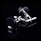 French Rhinestone Cufflinks Round Agate Cuff Nails