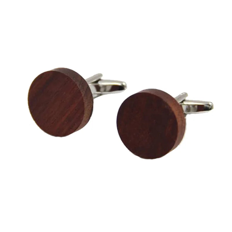 Wooden British Style Men's Cufflinks
