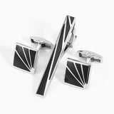 Men's Cufflinks Ties Clips Set for Wedding