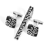 Men's Cufflinks Ties Clips Set for Wedding
