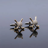 Business Golf Clubs Cufflinks and Tie Clips Set For Mens French Shirt