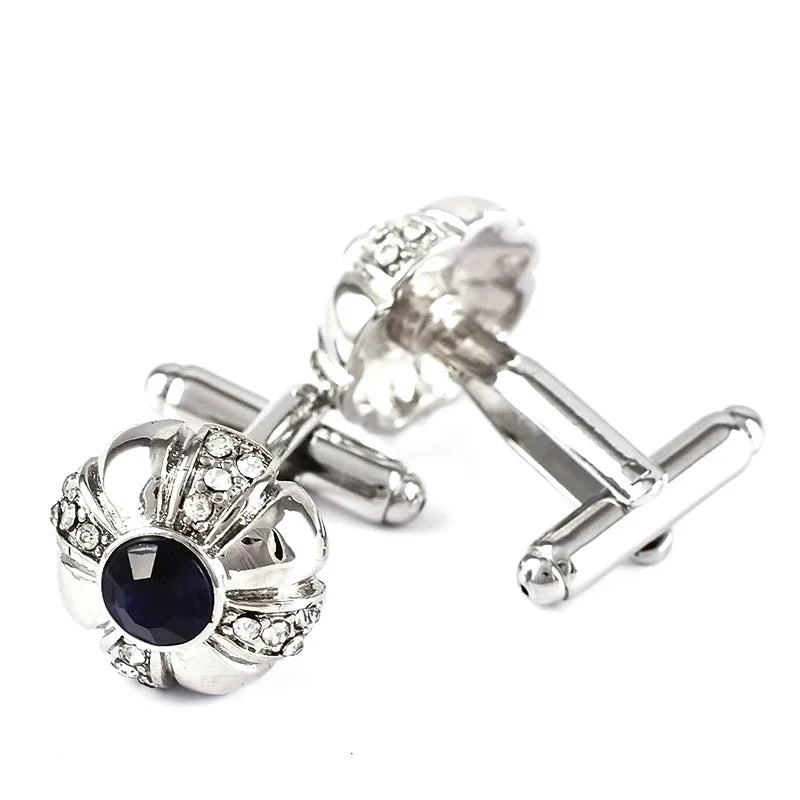 Crystal Cufflinks French Buttons Rhinestone Jewelry Clothing Accessories