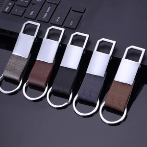 Business Style Car Keychain High Leather Rope Keychains Hanging Ornaments