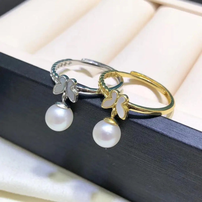 Butterfly 925 Sterling Silver Ring Settings Adjustable Ring Findings