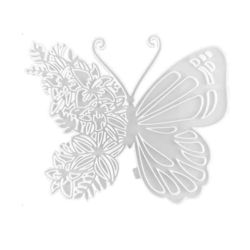 Butterfly Flower Resin Mold Epoxy Silicone Wall Pendant DIY