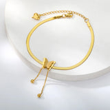 Butterfly Anklet Stainless Steel Snake Chain Beach Leg Foot Anklet