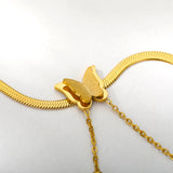 Butterfly Anklet Stainless Steel Snake Chain Beach Leg Foot Anklet