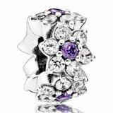 Butterfly Daisy Flower Spacer Bead Fit Europe Bracelet 925 Sterling Silver Charm
