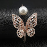 Butterfly Bangle Cuff Zircon Filled Bracelet For Women