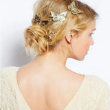 Butterfly Blonde Hair Clip Accessories Bridal Headdress