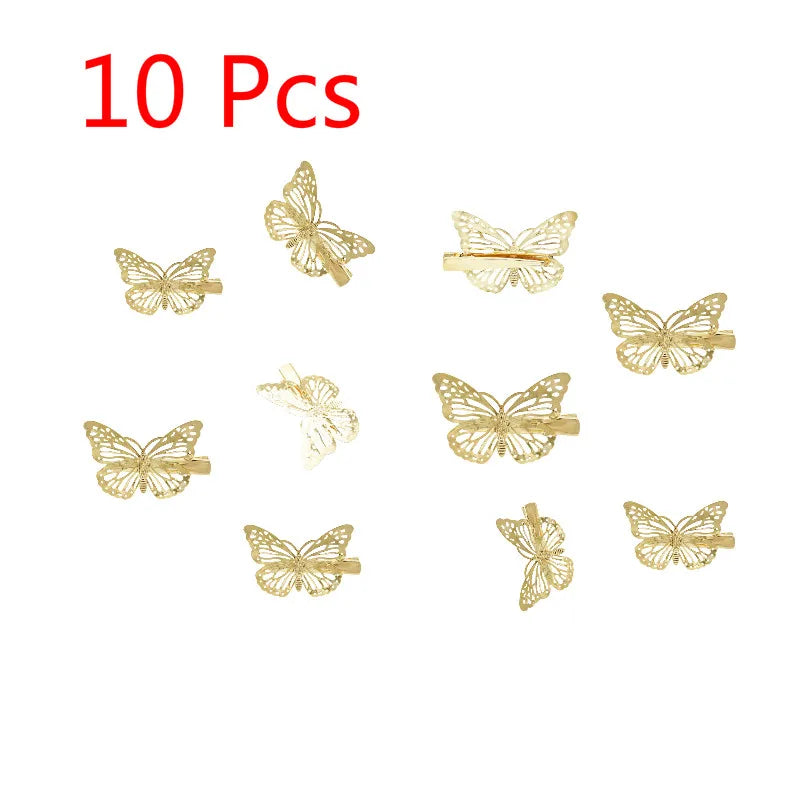 Butterfly Blonde Hair Clip Accessories Bridal Headdress