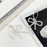 Sterling Silver CZ Crystal Butterfly Cartilage Dangle Earrings