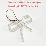 Sterling Silver CZ Crystal Butterfly Cartilage Dangle Earrings