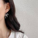 Sterling Silver CZ Crystal Butterfly Cartilage Dangle Earrings