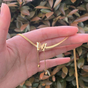 Butterfly Choker Women Stainless Steel Necklace