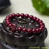 Butterfly Cinnabar Bracelet High Content Carved Taiwan