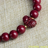 Butterfly Cinnabar Bracelet High Content Carved Taiwan