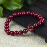 Butterfly Cinnabar Bracelet High Content Carved Taiwan