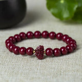 Butterfly Cinnabar Bracelet High Content Carved Taiwan